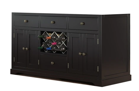 Black Kitchen Island (No top, base only) SP-CKI01C