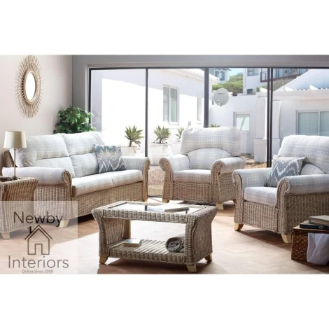 Clifton Natural Wash, Cane 3 Seater Sofa & 2 Chairs