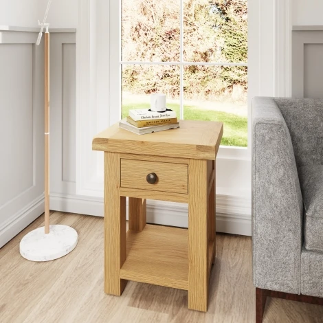 Colton Medium Oak -  Side Table