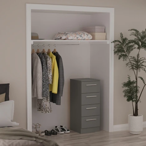 Contrast Dusk Grey 4 Drawer Chest