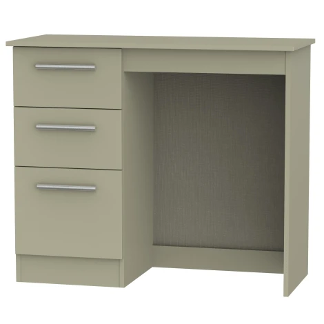 Contrast Mushroom Finish Single Pedestal Vanity Table