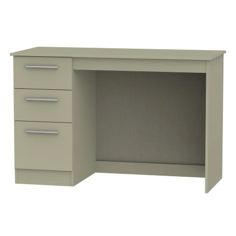 Contrast Mushroom Finish Single Pedestal Desk
