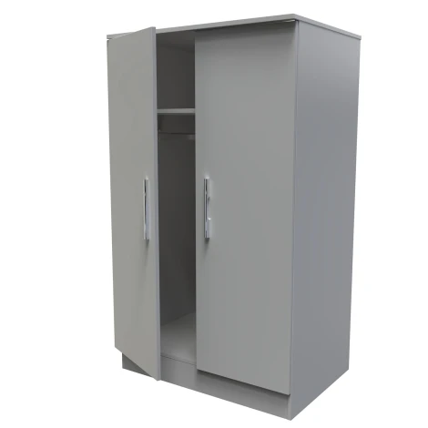 Contrast Dusk Grey 2 Door Plain Medium Robe