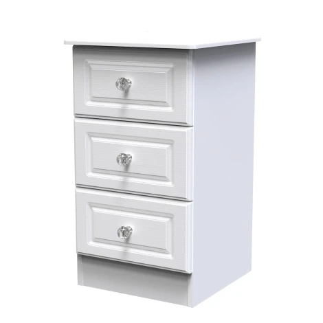 Crystal White Ash 3 Drawer Chest