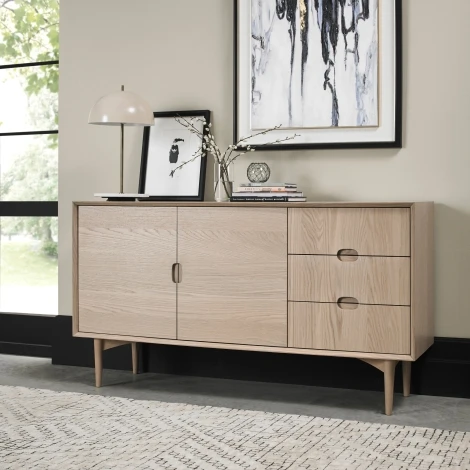 9129-15 - Dansk Scandi Oak Wide Sideboard
