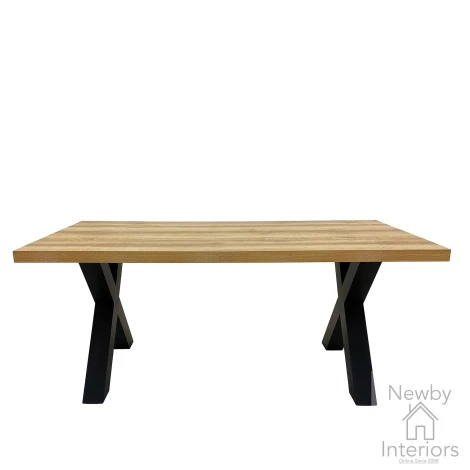 DAL-220-OK - Dallas Natural Oak Finish Extra Large Dining Table 2.2m 