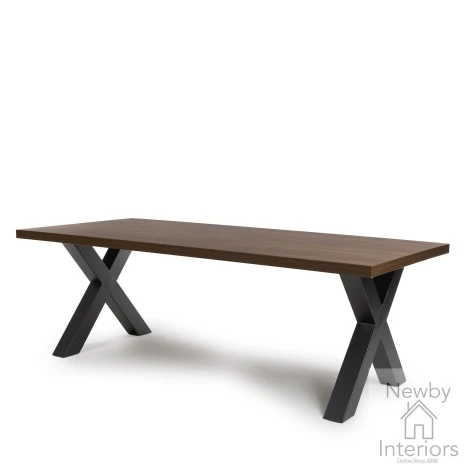 DAL-220-SO - Dallas Smoked Oak Finish Extra Large Dining Table 2.2m