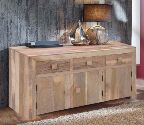 DMSB-L - Dakota Mango 3 Door 3 Drawer Sideboard