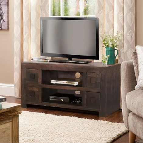 Dakota Mango Plazma Tv Unit 4 Drawer