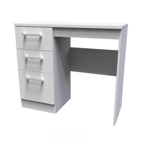 DEV031-GM - Devon Grey Matt Single Pedestal Vanity Table
