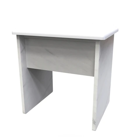 DEV040-MB - Devon White Marble Effect Small Stool