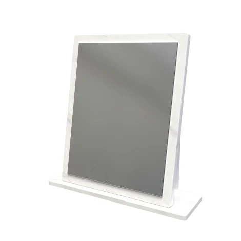 DEV044-MB - Devon White Marble Effect Rectangular Small Mirror