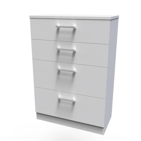 DEV050-GM - Devon Grey Matt 4 Drawer Deep Chest