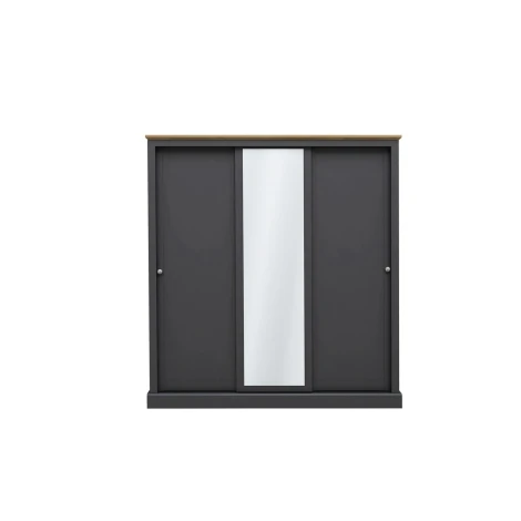 Devon Charcoal 3 Door Sliding Wardrobe