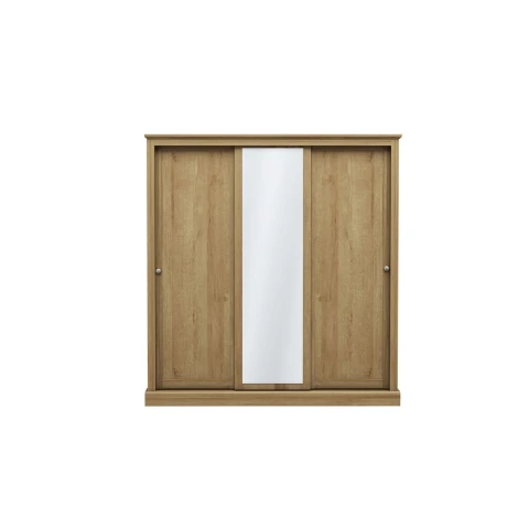 Devon Oak 3 Door Sliding Wardrobe