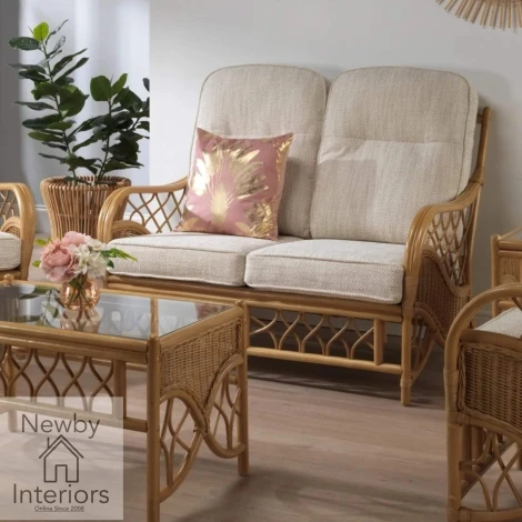 Desser - Oslo - Light Oak - Cane 2 Seater Sofa