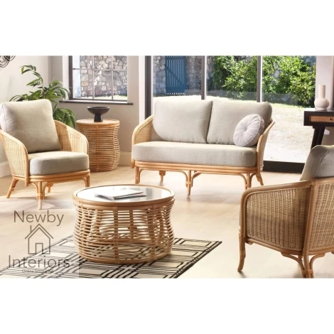 Royal 2seater 3pc set - Desser - Royal - Natural - Cane 2 Seater Sofa & 2 Chairs