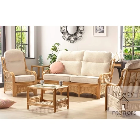 Desser - Vale - Light Oak - Cane 3 Seater Sofa & 2 Chairs