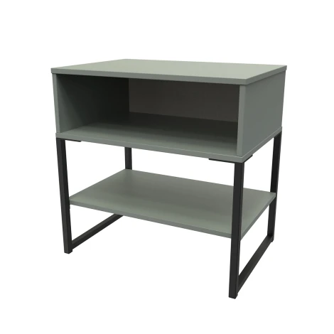 Diego Reed Green Single Open Midi Black Sleigh Leg