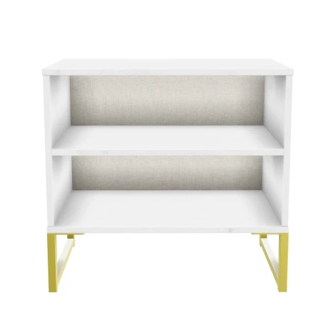 Diego Marble Double Open Midi Gold Sleigh Leg