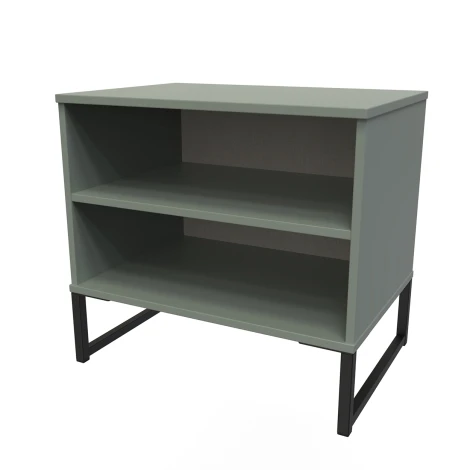Diego Reed Green Double Open Midi Black Sleigh Leg