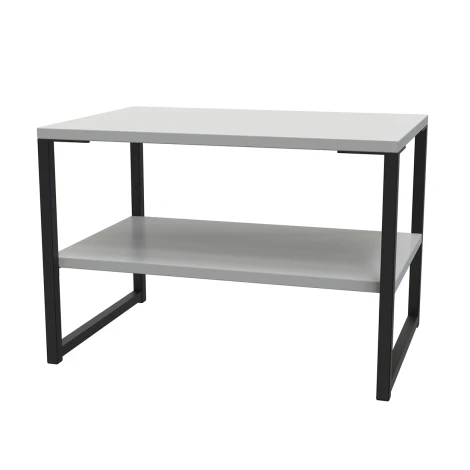 DEG440-DG-G - Diego Dusk Grey Lamp Table Black Sleigh Leg