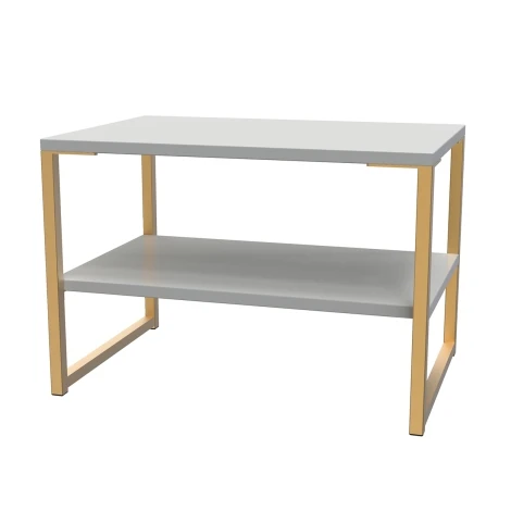 DEG440-DG-J - Diego Dusk Grey Lamp Table Gold Sleigh Leg