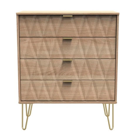 Diamond Bardolino Oak 4 Drawer Wide Chest
