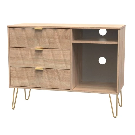 Diamond Bardolino Oak 3 Drawer TV Unit
