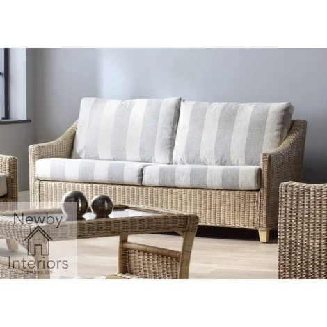 Dijon Natural Wash, Cane 3 Seater Sofa