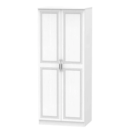 DOR060-SW-SW - Dorset Signature White 2 Door Double Plain Wardrobe