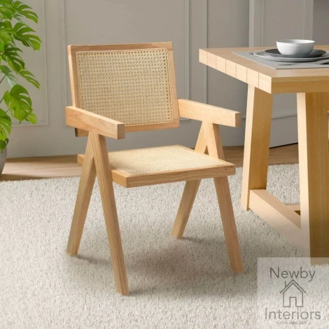 174-24-04-05-01 - Dublin Rattan Natural Dining Chair (Pair)