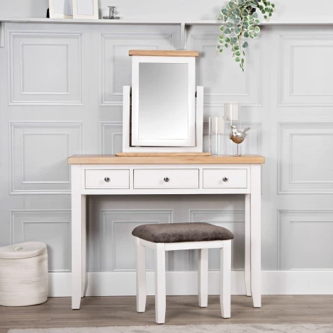 EA-DT-W - Eaton - Oak and White - Painted - Dressing table
