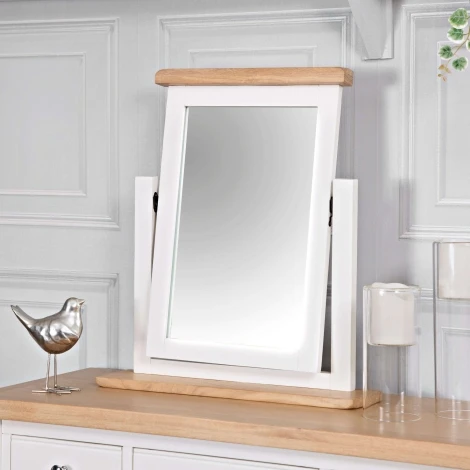 EA-TM-W - Eaton - Oak and White - Painted - Dressing table mirror