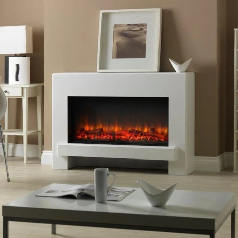 Eggleston - 46" White Electric Fireplace Suite - 2kW