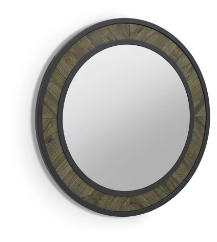 4015-13 - Ellipse Fumed Oak Wall Mirror