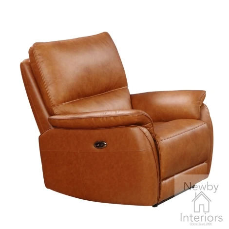 ESP-311E-TN - Esprit Tan Leather Electric Power Recliner with Arm Pads