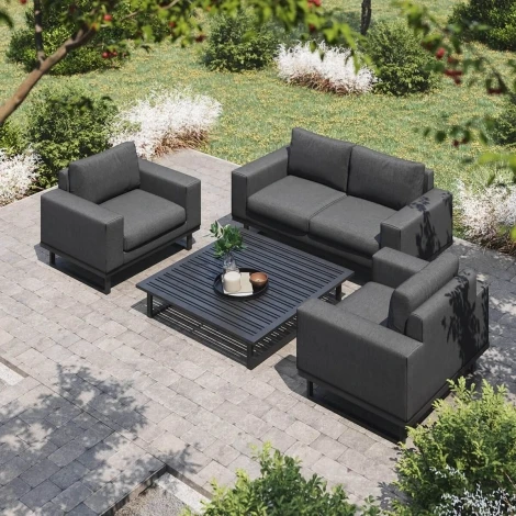 FB-ETH-2SS-T-ST - Ethos 2 Seat Sofa Set with Coffee Table / Charcoal