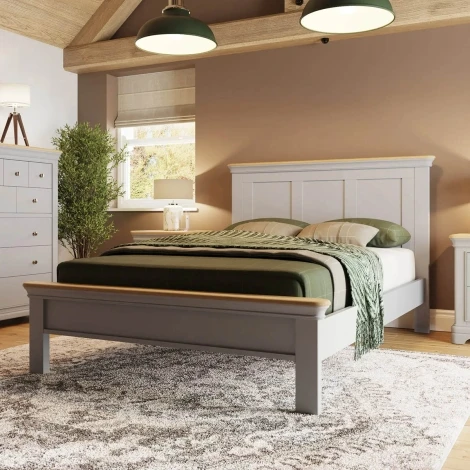 FAR46DG - Faire 4ft6 Panel Bed in Dove Grey