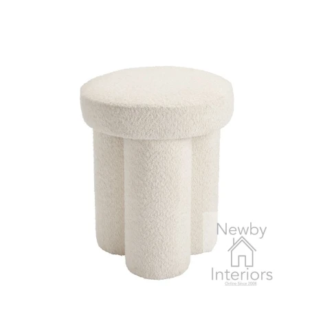 FARSNOSTO - Fargo Snow Texture Fabric Stool with Triple Pillar Base