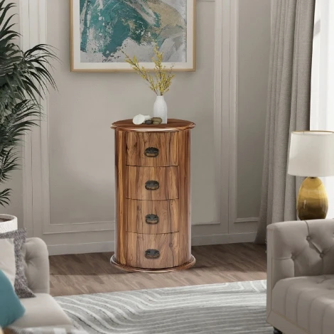 Ganga Sheesham Sheesham 4 Drawer Drum Chest