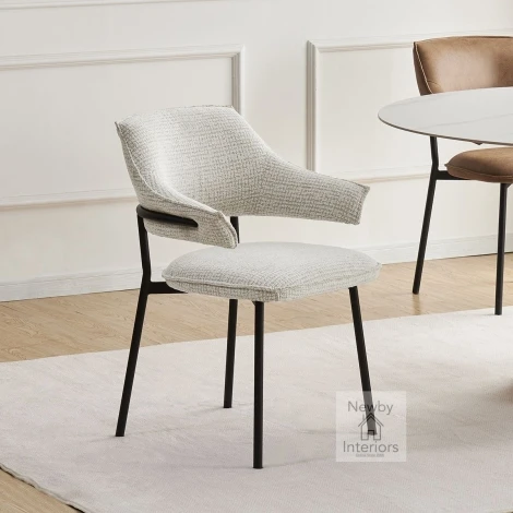 302-13-04-01-01 - Geneva Textured Natural Dining Chair (Pair)