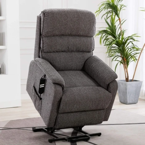 538254 - GFA Valencia Riser Recliner - Lisbon Grey Fabric