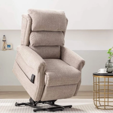 581051 - GFA Luxembourg Riser Recliner - Chacha Oat Fabric (Oatmeal)