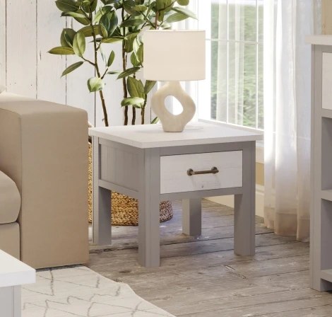 Greystone Lamp Table With drawer