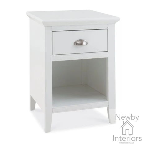 Hampstead White 1 Drawer Nightstand