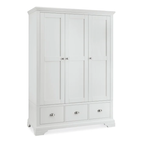 8006-83 - Hampstead White Triple Wardrobe