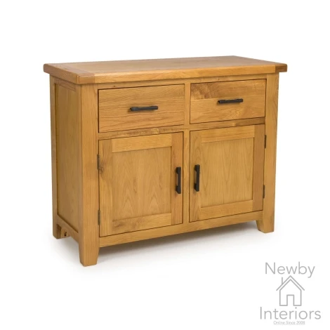 HAM-002 - Hampshire Natural Wooden 2 Door 2 Drawer Small Sideboard