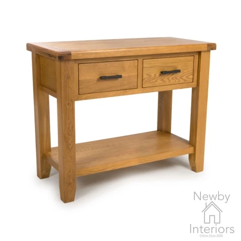 HAM-009 - Hampshire Natural Wooden 2 Drawer Console Table