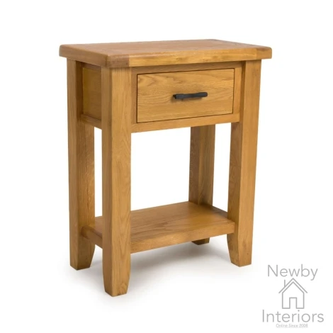 HAM-010 - Hampshire Natural Wooden Small Console Table with Drawer
